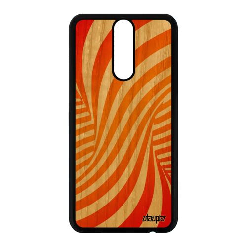 Coque En Bois Silicone Mate 10 Lite Illusion D'optique Smartphone Tornade Graphique Rne-L21 Housse De Protection Magie Effet Huawei