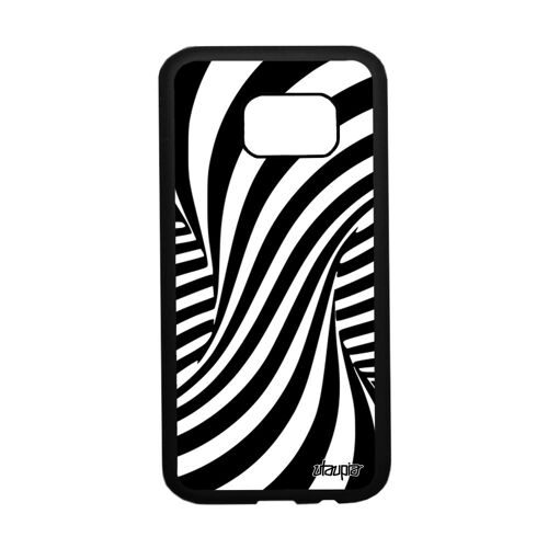 Coque pour S7 silicone illusion d'optique noir et blanc housse magie 3d tourbillon mobile alu portable bicolore noir Samsung galaxy