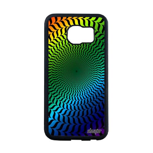 Coque Pour S6 Edge Silicone Illusion D'optique Effet Case Mirage Tpu Multicolore Cercle Spirale Art Visuel Mobile Alu Samsung Galaxy