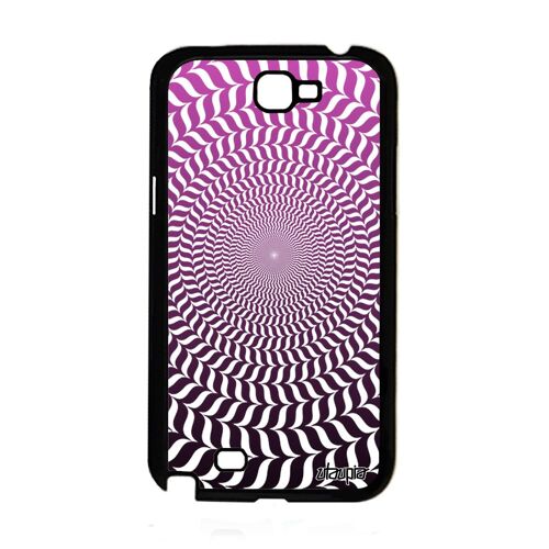 Coque pour Note 2 silicone illusion d'optique magique rose cercle GT-N7100 dégradé graphique souple pas cher spirale Samsung galaxy