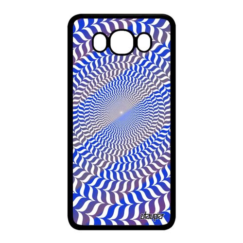 Coque Antichoc Samsung J7 2016 Silicone Illusion D'optique Aluminium Case Graphique Effet Cercle Rigide Bicolore Rond Mirage Galaxy