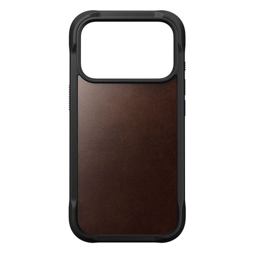 Nomad Coque Rugged Horween Leather Iphone 17 Pro Rustic Brown