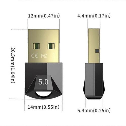 Bluetooth 5.0 Adaptateur USB Dongle Bluetooth USB Dongle Bluetooth Émetteur Bluetooth pour PC