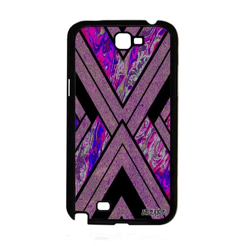 Coque Note 2 silicone marbre motif texture portable violet original geometrie contemporain rigide etui design coloré Samsung galaxy