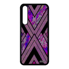 Coque Huawei P20 Pro En Silicone Marbre Etui Original Geometrie Telephone Design Triangle Granite Texture Souple Violet Coloré Motif