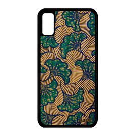 Coque Silicone Iphone Xs Bois Wax Ethnique Afrique Portable Motif Housse Africain 4g Telephone Tissu Cover Bleu Coloré Imprimé