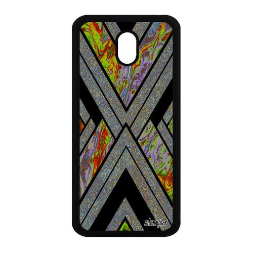 Coque Silicone Samsung Galaxy J3 2017 Marbre Portable Granite Mobile Design Moderne Etui Jaune Texture Pierre Telephone Geometrique