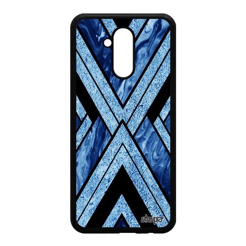 Coque Marbre Huawei Mate 20 Lite Silicone De Protection Coloré Original Bleu Granite Matiere Forme Texture Antichoc Geometrique 4g