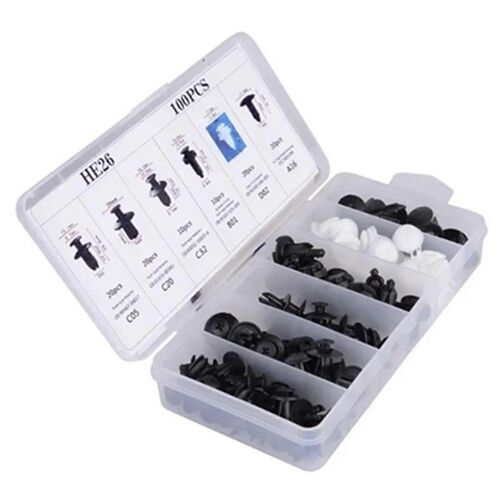100pcs Carrosserie Clips De Retenue Ensemble Plusieurs Taille Nylon Universel Punaise Rivets Ensemble Pour Automobiles