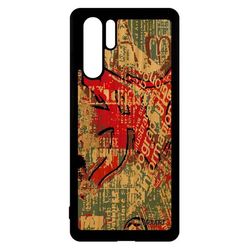 Coque En Bois Street Art Huawei P30 Pro Silicone Jolie Fond Motif Effet Graffiti 4g Rouge Peinture Vog-L29 Tag Ecriture Tagué Housse