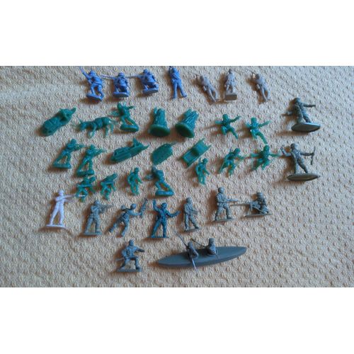 Lot Petits Soldats Ww2 Wwii Divers Commando Chasseur Alpin Échelle 1 72 Ème 1:72