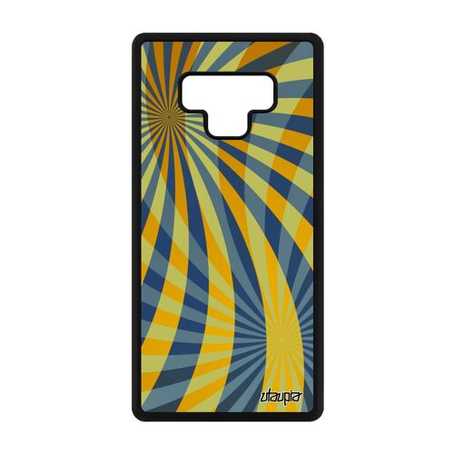 Coque pour Note 9 silicone illusion d'optique design antichoc de protection telephone jaune coloré dessin geometrie Samsung galaxy