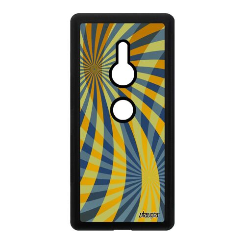 Coque Antichoc Pour Sony Xperia Xz2 En Silicone Illusion D'optique Motif Original Telephone Bumper Texture 4g Geometrie Etui Coloré