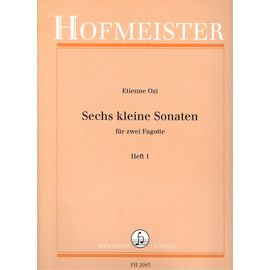 Etienne Ozi, Sechs Kleine Sonaten Für Zwei Fagotte Heft 1