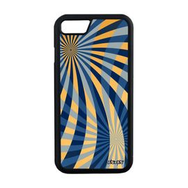 Coque Iphone 8 En Silicone Illusion D'optique Design Telephone Bleu Geometrique Original Pas Cher Motif Portable 32 Go Coloré