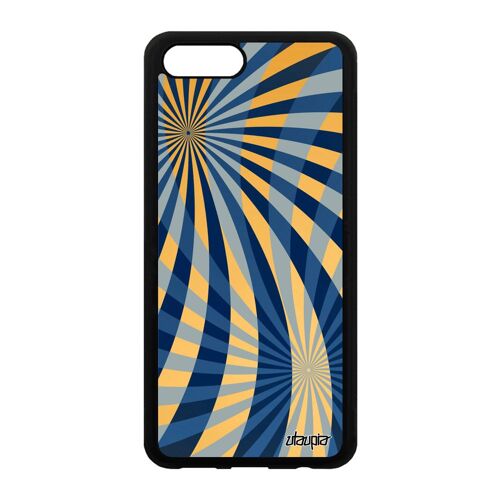 Coque Honor V10/View 10 silicone illusion d'optique original antichoc personnalisé portable bleu coloré design unique motif texture