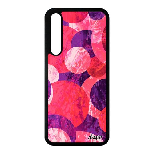 Coque pour Huawei P20 Pro silicone peinture abstrait geometrique artistique violet effet design fond de protection 4G bumper housse