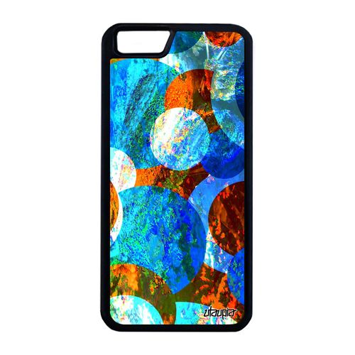 Coque En Silicone Peinture Abstrait Pour Iphone 6 6s Plus Motif Acrylique Telephone Geometrie Marron Jolie Cover Ronds 4g