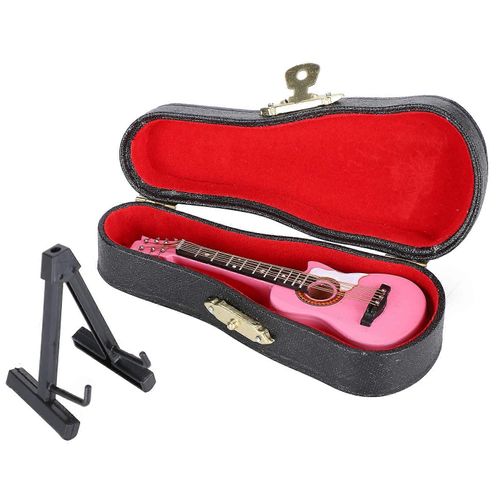 Mini Guitare Modèle 10cm Maison Décoratif Instrument de Musique Ornement Cadeau Enfants Jouet