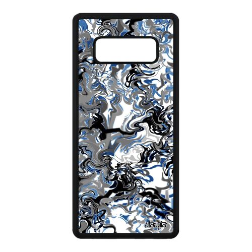 Coque marbre pour Galaxy Note 8 silicone motif original texture aluminium personnalisé forme bleu housse de made in France Samsung