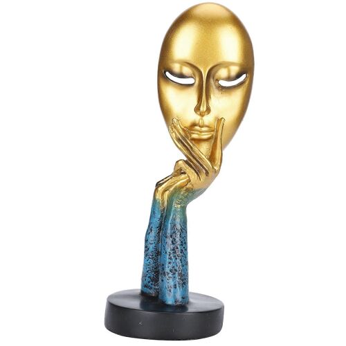 Abstrait Face Statue Figure Sculpture Nordique Personnage Masque Art Décor Cafe Bureau Décoration