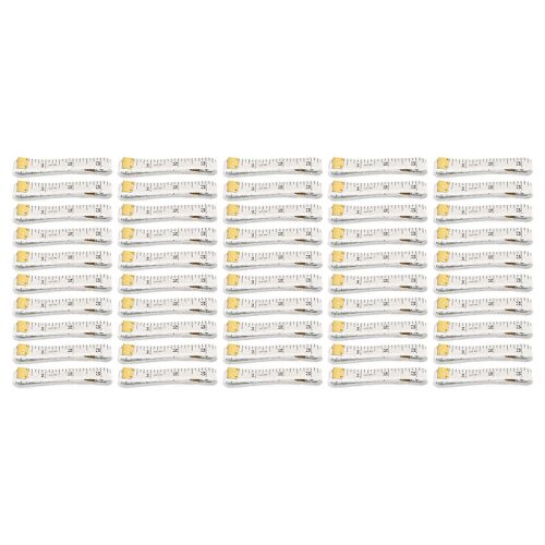 50pcs 60 Pouces Ruban À Mesurer Souple Corps Couture Règle Flexible Avec Languettes Métalliques Pour Surfaces Planes Incurvées Tissu