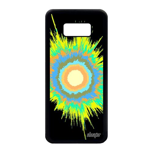 Coque Silicone Samsung Galaxy S8 Plus Explosion De Protection Coloré Caoutchouc Antichoc Telephone Design Texture Modern Motif Jaune