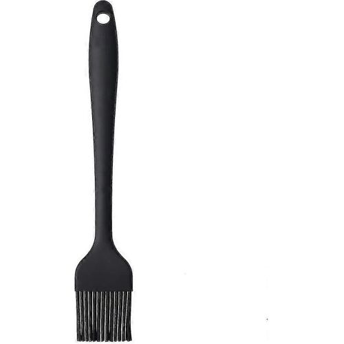 Brosse à pâtisserie en silicone de 21 cm, brosse de cuisine résistante à la chaleur, brosse à barbecue antiadhésive convient à la cuisson et au gril (noir)