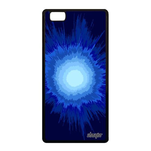 Coque silicone explosion P8 Lite 2015 soleil espace housse galaxie portable texture original bleu smartphone tendance motif Huawei