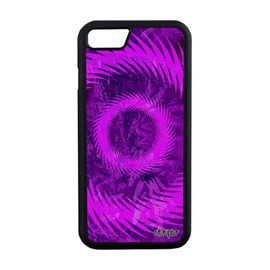 Coque Iphone 8 Silicone Mandala Case Motif 4g Texture Original Telephone De Protection Violet Decoratif Coloré Made In France