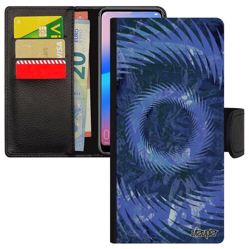 Coque Mandala Galaxy A6 Plus 2018 Rabat Portefeuille Porte Cartes Floral Coloré Motif Rigide Pochette Cercle Sm-A605f Design Samsung