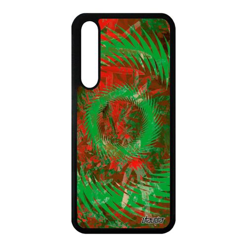 Coque pour Huawei P20 Pro en silicone mandala jolie fond housse motif smartphone design vegetal rouge case sphère effet pas cher