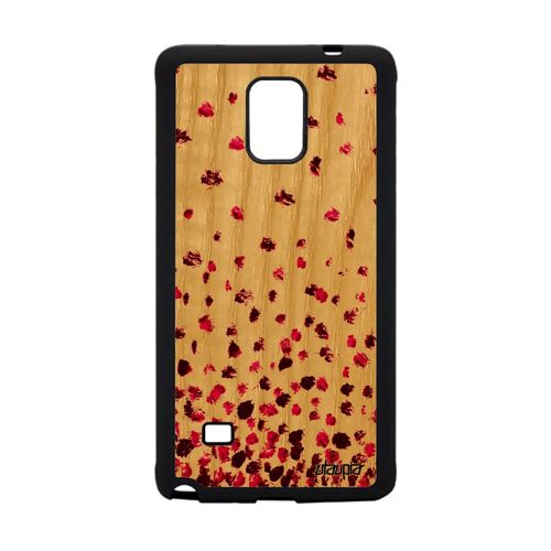 Coque Note 4 Bois Silicone Confettis Pois Romantique Rose Coloré Case Motif Texture Design Cadeau Fille Mobile Noir Samsung Galaxy