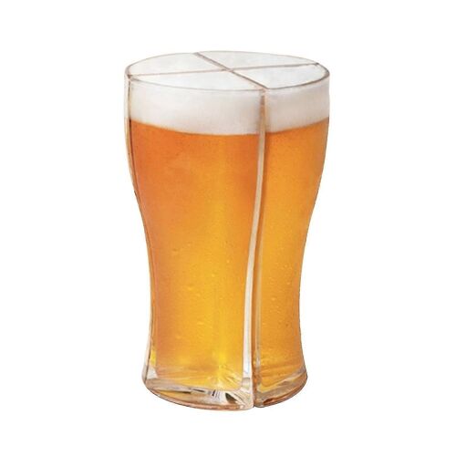 Farfi 1 Set Beer Glasses 4 In 1 Creative Grande Capacité Acrylic Super Schooner Beer Mugs Pour Bars