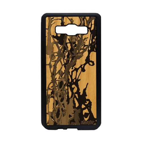 Coque Galaxy A5 2015 En Bois Naturel Silicone Peinture Moderne Abstrait Design Texture De Protection Rigide Artisanal Motif Samsung
