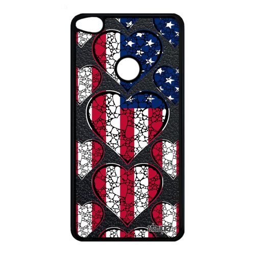 Coque silicone Huawei P9/P8 Lite 2017 drapeau etats unis usa americain I love foot NFL mobile portable basket coupe du monde NBA jo
