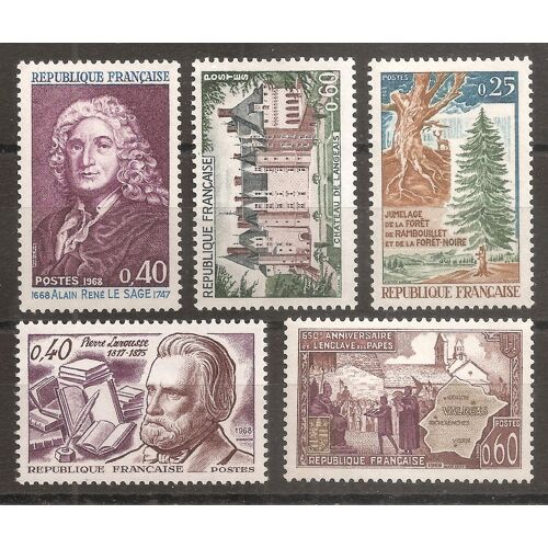 1558 À 1562 (1968) Série De Timbres Neufs N** (Cote 2,7e) (8814)