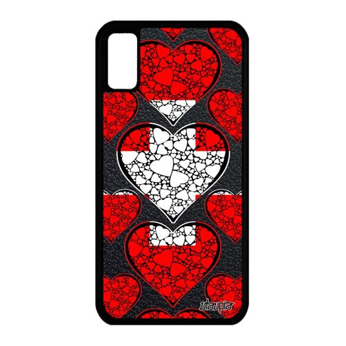 Coque Iphone X Silicone Drapeau Suisse Football Jo 10 Tpu Metal Basket Coupe Du Monde I Love Euro Portable Foot Case Telephone Apple