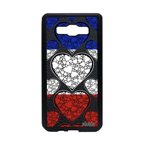 Coque silicone pour Samsung A5 2015 drapeau france français jo football coupe d'europe coupe du monde basket etui mobile foot galaxy