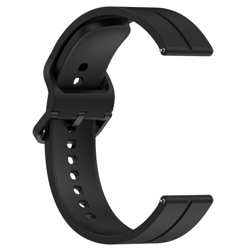 Bracelets De Montre De Remplacement En Silicone Pour Montre Haylou 22 Mm Le Noir