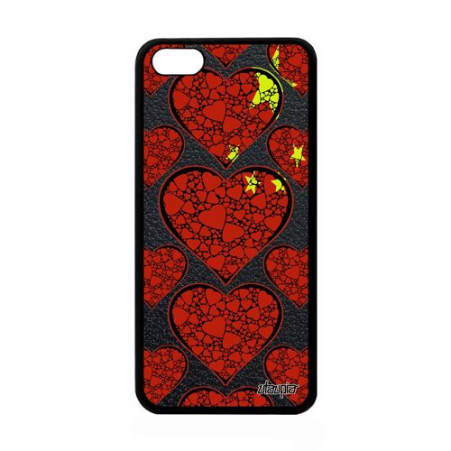 Coque pour iPhone 5C silicone drapeau chine chinois foot noir de protection coupe du monde I love smartphone basket coeur TPU Apple