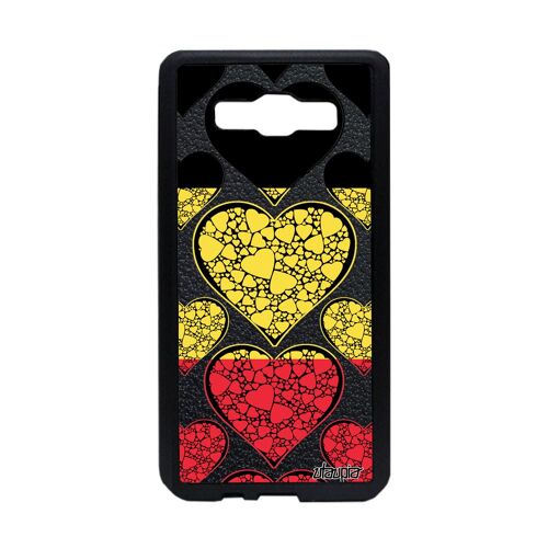 Coque drapeau belgique belge pour Galaxy A5 2015 silicone cover jeux olympiques gel I love telephone Euro foot 4G jo noir de Samsung