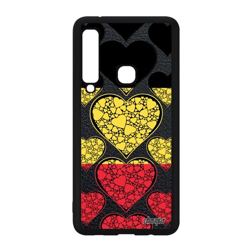 Coque pour Samsung A9 2018 silicone drapeau belgique belge coeur telephone coupe d'europe basket Euro antichoc smartphone jo galaxy