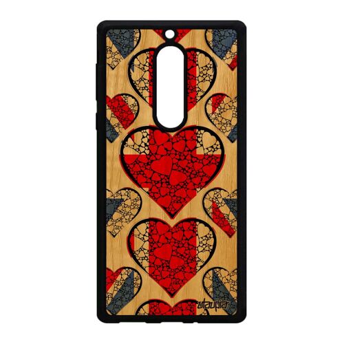 Coque Silicone Nokia 5 Bois Drapeau Union Jack Angleterre Anglais Jo Personnalisé Royaume Unis Jeux Olympiques Grande Bretagne Foot