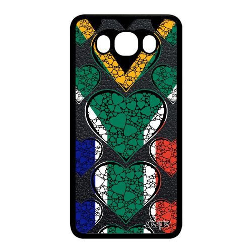 Coque Pour Galaxy J7 2016 Silicone Drapeau Afrique Du Sud Africain Jo Etui I Love Can Football Rugby Foot Coupe D'afrique De Samsung
