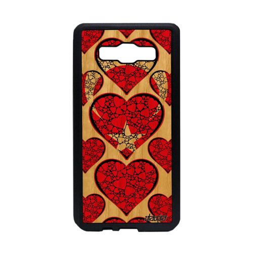 Coque Samsung A5 2015 Vrai Bois Silicone Drapeau Turquie Turc Basket Jo Coupe D'europe Coupe Du Monde Football Portable Foot Galaxy