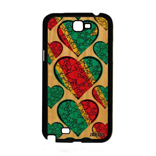 Coque drapeau rdc congo kinshasa congolais Note 2 vrai bois silicone CAN coupe du monde football telephone foot cover Samsung galaxy