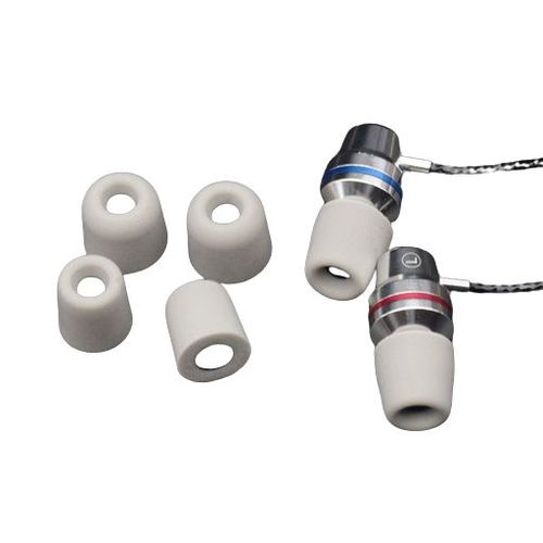 Embouts de rechange en mousse à mémoire de forme pour écouteurs 5,1-6 mm, moyen, 3 paires Argent