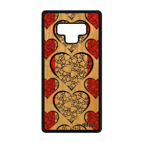 Coque Galaxy Note 9 bois veritable silicone drapeau autriche autrichien de protection coupe d'europe I love coupe du monde Samsung