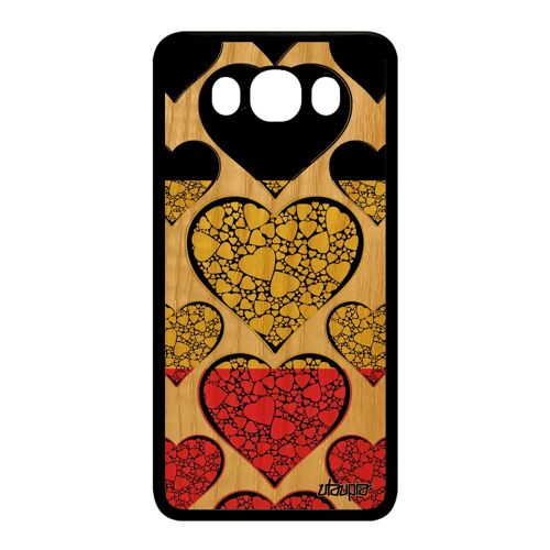 Coque Bois Silicone Pour Samsung J7 2016 Drapeau Belgique Belge Coeur Frêne Jeux Olympiques Football Personnalisé Portable De Galaxy